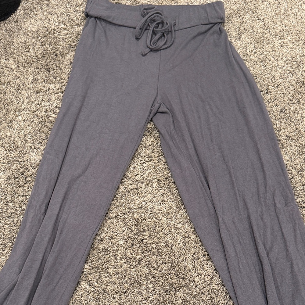 Gray Wide-Leg Pants